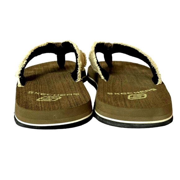 Skechers Men’s Tantric Fray Brown Comfort Flip Flops, Thong Sandals Sz 11 - Picture 8 of 16